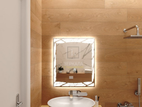 Зеркало с подсветкой для ванной комнаты Ночетта 100х100 см