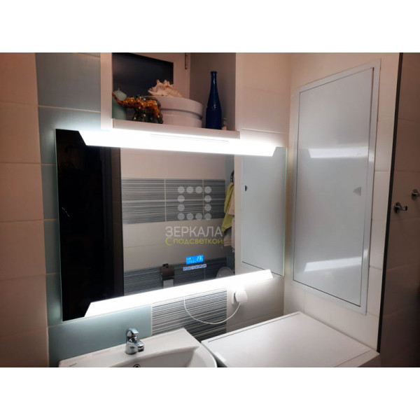 Выполненная работа: зеркало для ванной комнаты с подсветкой с двух сторон Матена